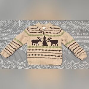 Janie & Jack Toddler Moose Sweater Size 4T